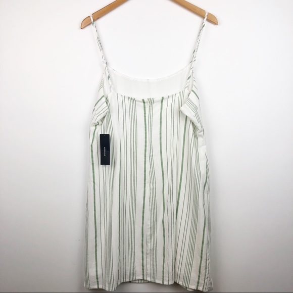 Lulu’s Light Green Striped Mini Dress NWT Size L - Picture 4 of 14